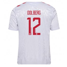 Denemarken Kasper Dolberg #12 Uit tenue EK 2024 Korte Mouw